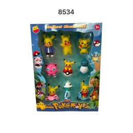 ZESTAW 9SZT FIGURKI POKEMON