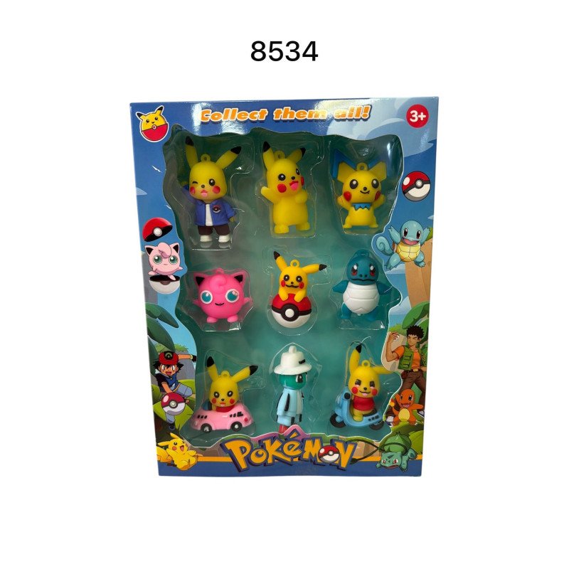 ZESTAW 9SZT FIGURKI POKEMON