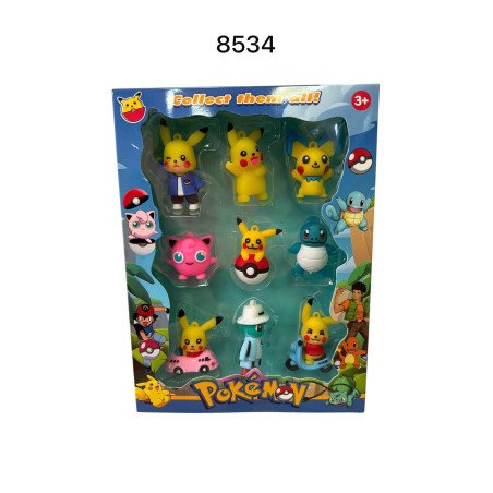 ZESTAW 9SZT FIGURKI POKEMON