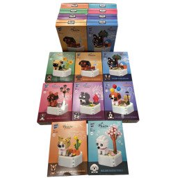 KLOCKI KWIATY FLOWERS ANIMAL