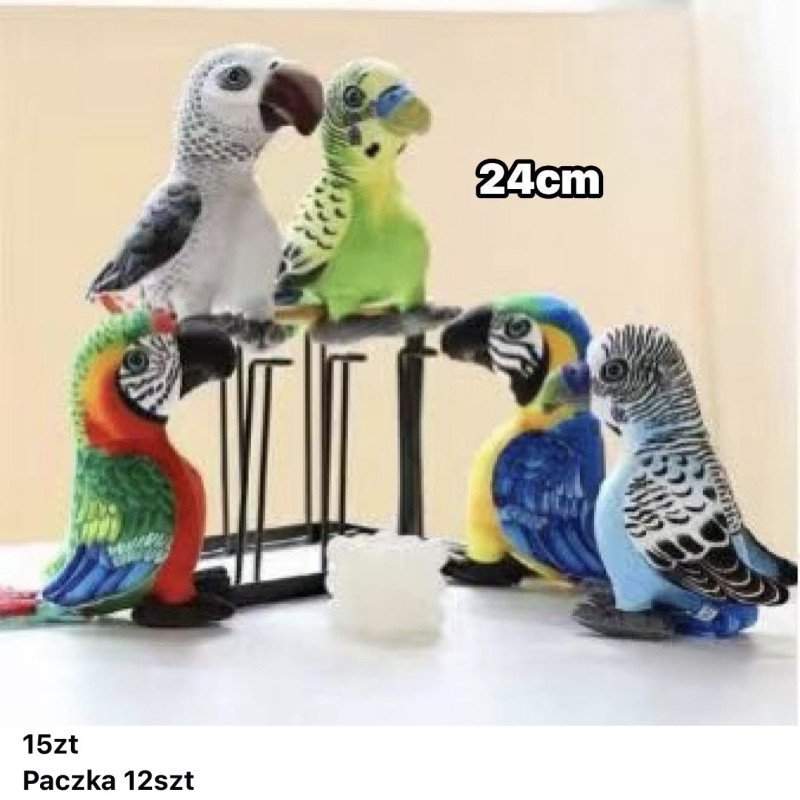 PLUSZAK MASKOTKA PAPUGA 24CM