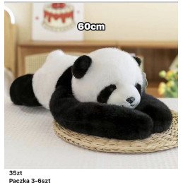 PLUSZAK MASKOTKA LEŻĄCA PANDA 60CM