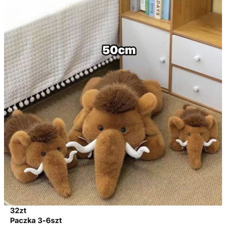 PLUSZOWA MASKOTKA LEŻĄCA SŁOŃ 50CM