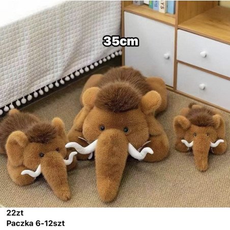 PLUSZOWA MASKOTKA LEŻĄCA SŁOŃ 35CM