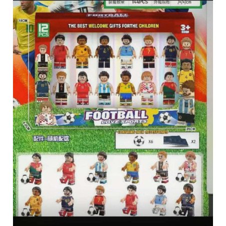 ZESTAW 12SZT FIGURKI PIŁKARSKIE FOOTBALL