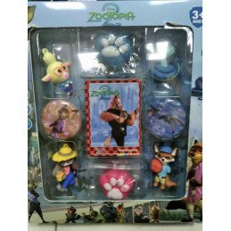 ZESTAW 8SZT FIGURKI + KARTA ZOOTOPIA 2