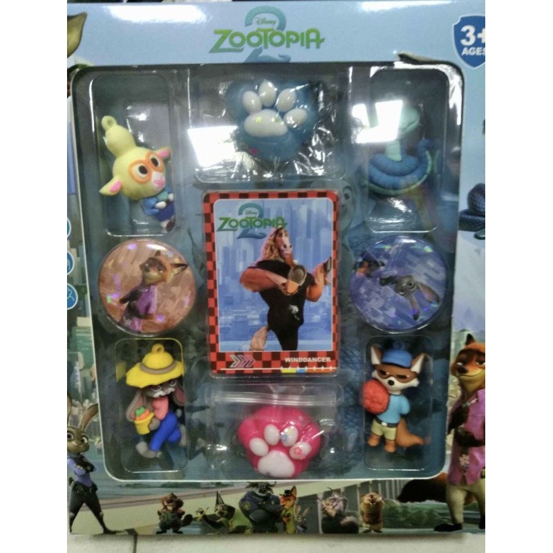 ZESTAW 8SZT FIGURKI + KARTA ZOOTOPIA 2