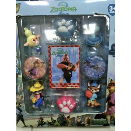ZESTAW 8SZT FIGURKI + KARTA ZOOTOPIA 2