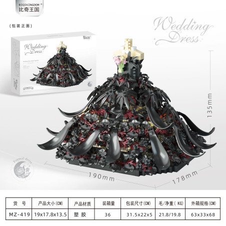 KLOCKI MZ-419 WEDDING DRESS