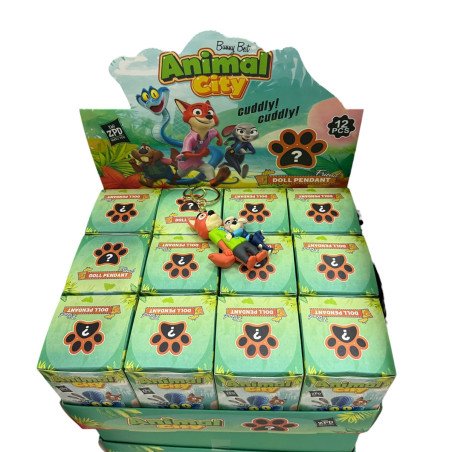 BRELOK GUMOWE ZOOTOPIA W PUDEŁKO