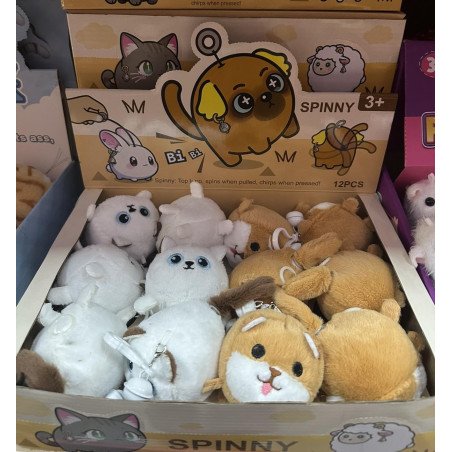 BRELOK PLUSZAK SPINNY PIES, KOTY