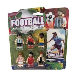 ZESTAW 6SZT FIGURKI PIŁKARSKIE