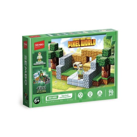 KLOCKI MAGNETYCZNE 90PCS CONSTRUCTION PIXEL WORLD
