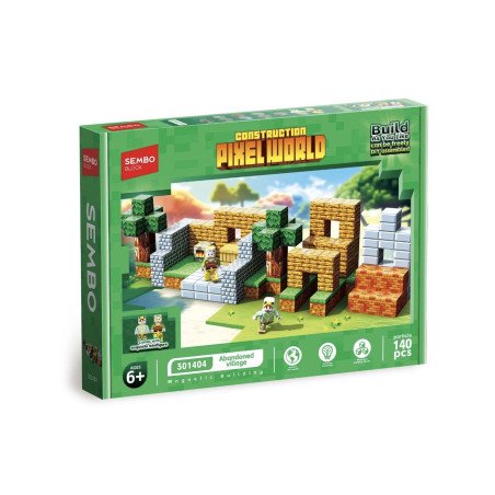 KLOCKI MAGNETYCZNE 140PCS CONSTRUCTION PIXEL WORLD