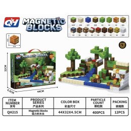 KLOCKI MAGNETYCZNE 400PCS CONTRUCTION PIXEL WORLD