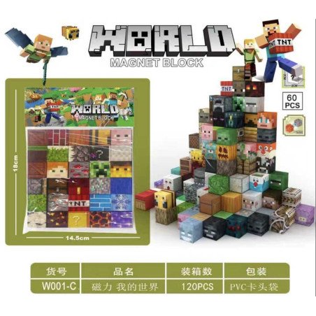 KLOCKI MAGNETYCZNE 80PCS MINECRAFT MY WORLD