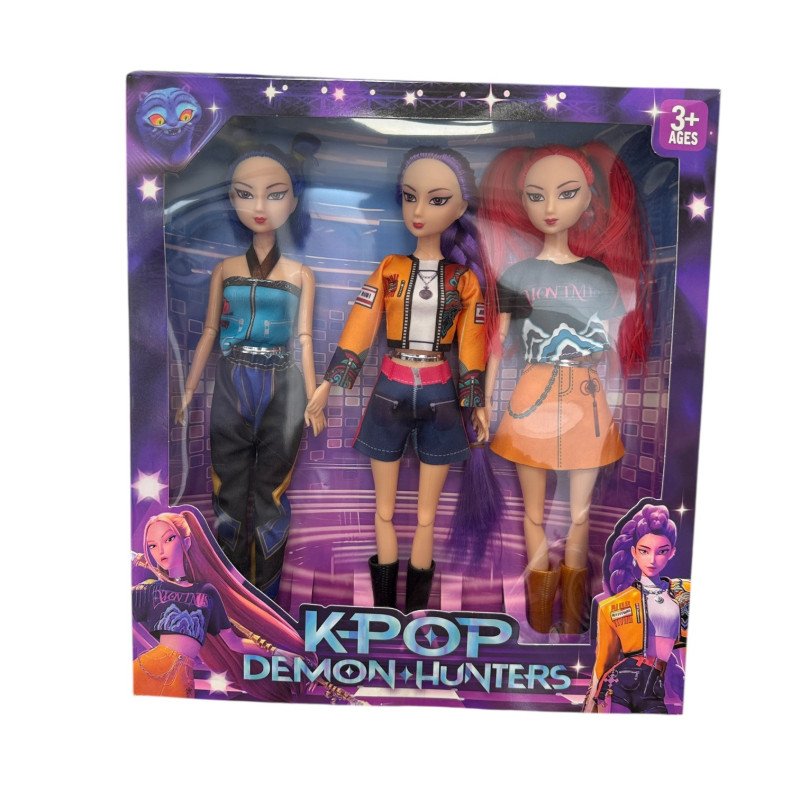 ZESTAW 3SZT LALKA K-POP BEZ MUZYKI