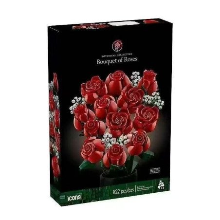 KLOCKI 822PCS KWIATY BOUQUET OF ROSES