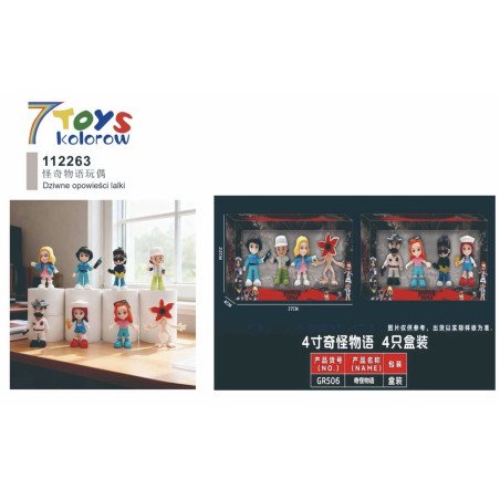 ZESTAW 4SZT FIGURKA STRANGER THINGS