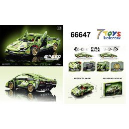 KLOCKI 1:18 451PCS SPEED PULL BACK CAR