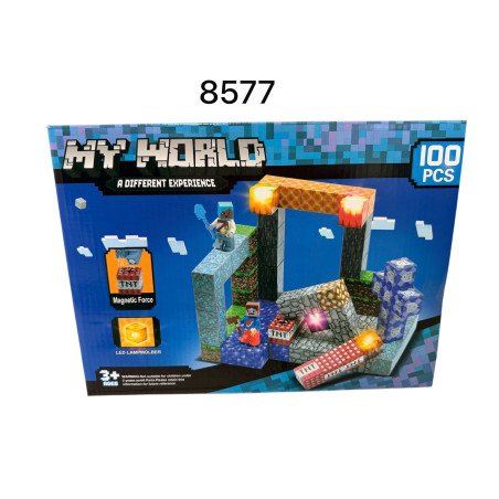 KLOCKI MAGNETYCZNE 100PCS MY WORLD