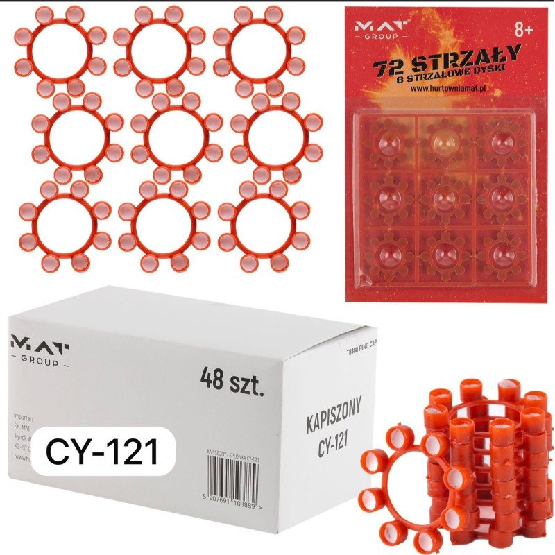 72SZT STRZAŁY 8 STRZAŁOWE DYSKI MEGA GŁOŚNE