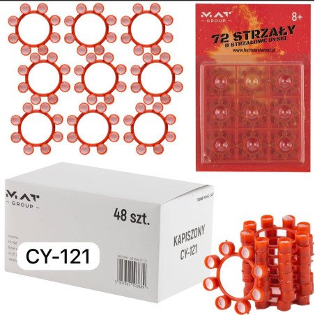 72SZT STRZAŁY 8 STRZAŁOWE DYSKI MEGA GŁOŚNE