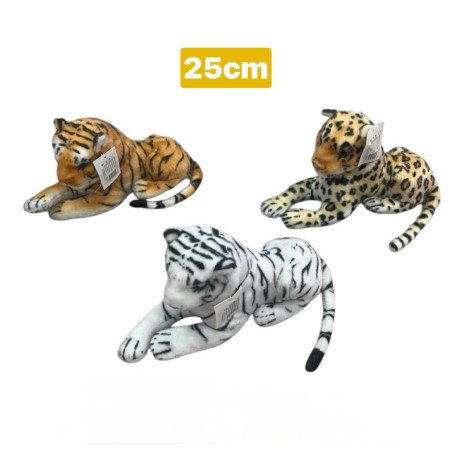 PLUSZAK MASKOTKA LEŻĄCY TYGRYS 25CM
