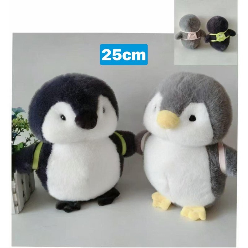 PLUSZAK MASKOTKA PINGWIN Z PLECAKIEM 25CM