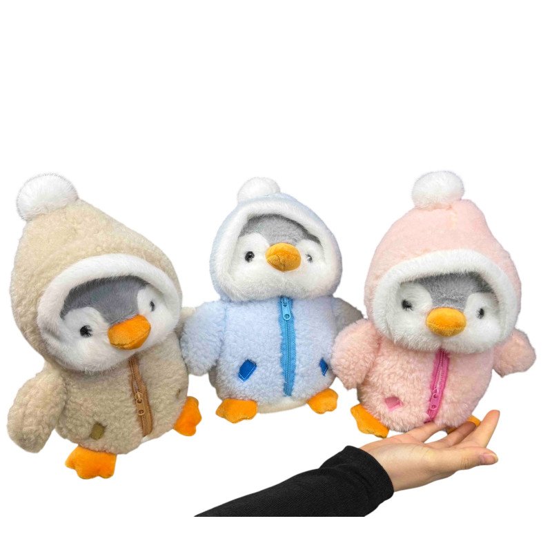 PLUSZAK MASKOTKA PINGWIN Z UBRANIA 25CM