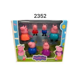 ZESTAW 6SZT FIGURKI ŚWINKA PEPPA