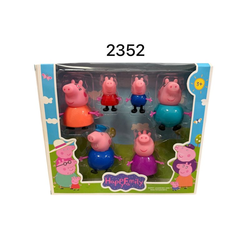 ZESTAW 6SZT FIGURKI ŚWINKA PEPPA