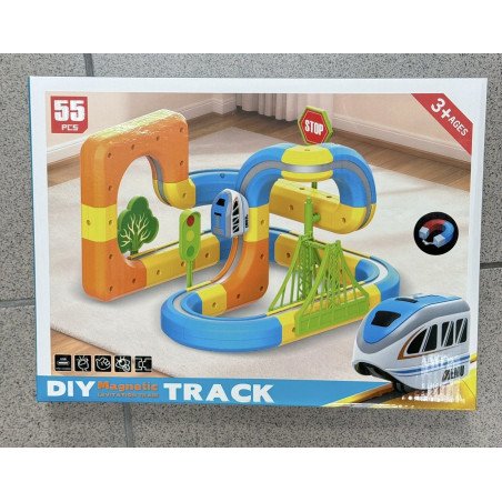 MAGICZNA KOSTKOWA KOLEJKA MAGNETYCZNA 55PCS DIY