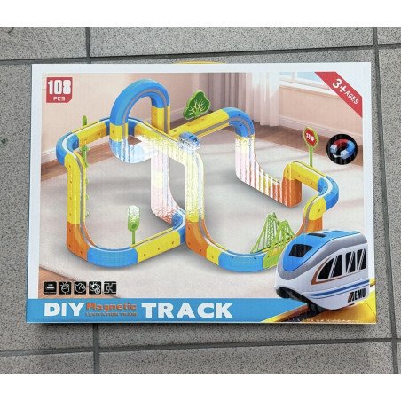 MAGICZNA KOSTKOWA KOLEJKA MAGNETYCZNA 108PCS DIY