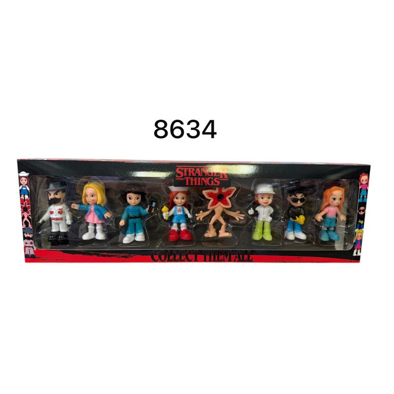 ZESTAW 8SZT FIGURKI STRANGER THINGS