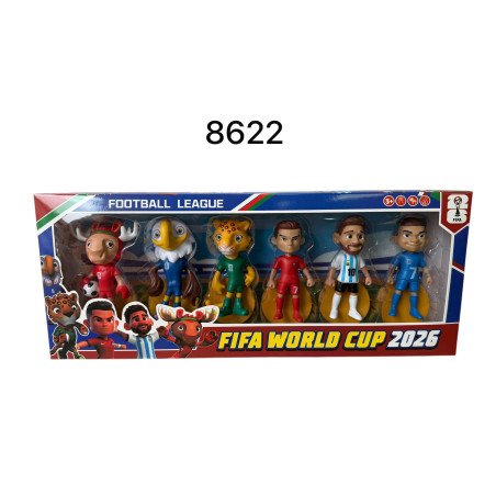 ZESTAW 6SZT FIGURKI FIFA PIŁKARSKIEJ