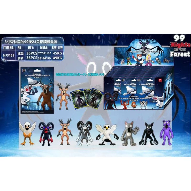 SASZETKI FIGURKA + KARTA ROBLOX 99 NIGHTS IN THE FOREST