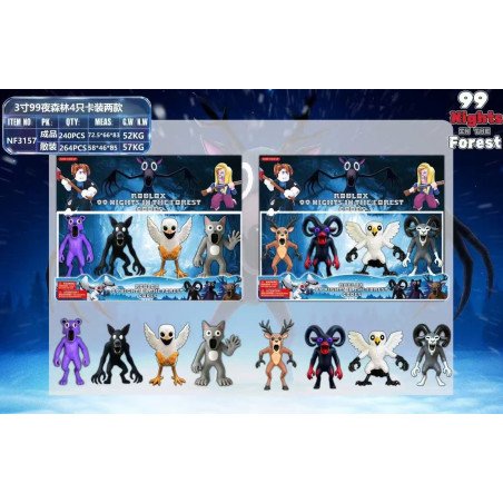 ZESTAW 4SZT FIGURKI ROBLOX 99 NIGHTS 2 MODEL
