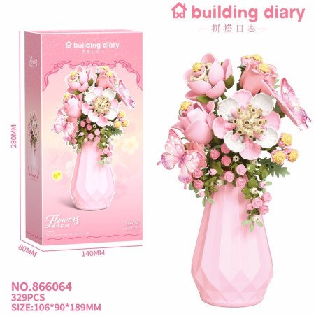 KLOCKI BUKIET KWIATY FLOWERS