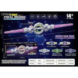 FIRE SPIRAL SWORD DOUBLE-EDGED LIGHT & MUSIC