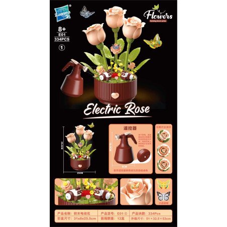 KLOCKI KWIATY FLOWERS ELECTRIC ROSE