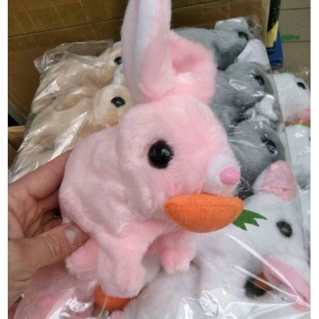 MASKOTKA CHODZĄCY SZCZEKAJĄCY KRÓLIK NA BATERIE