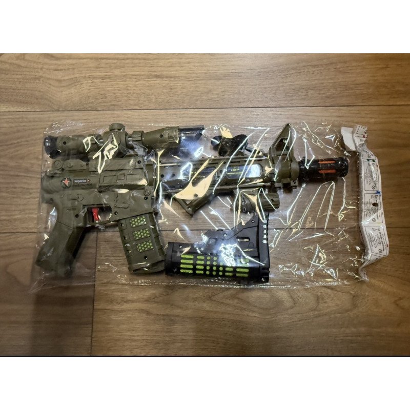 PISTOLET KARABIN ZABAWKA ŚWIATŁO DŹWIĘK EFEKTY NA BATERIE
