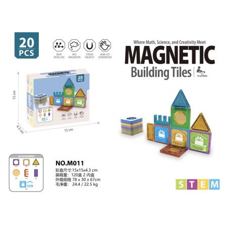 KLOCKI MAGNETYCZNE 20PCS