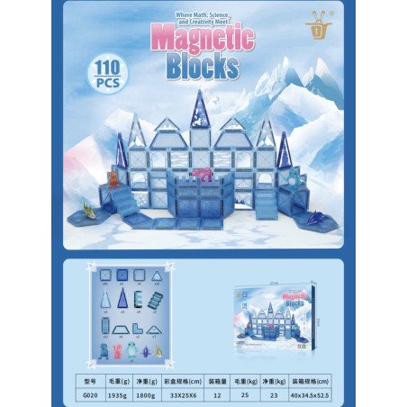 KLOCKI MAGNETYCZNE 110PCS
