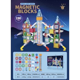 KLOCKI MAGNETYCZNE 190PCS