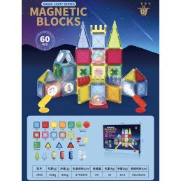 KLOCKI MAGNETYCZNE 60PCS