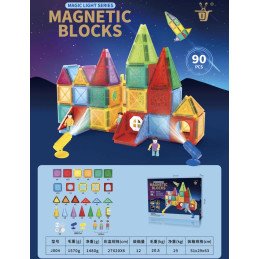 KLOCKI MAGNETYCZNE 90PCS