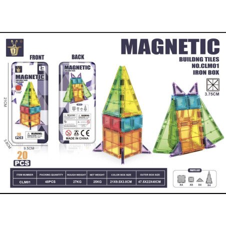 KLOCKI MAGNETYCZNE 20PCS