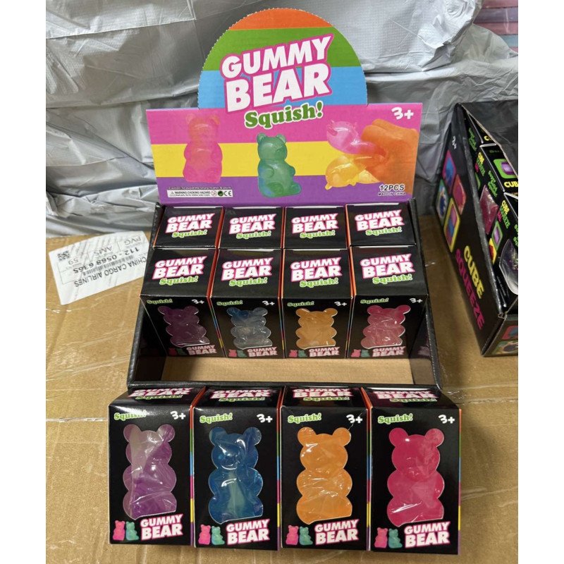SQUISHY GNIOTKI MIŚ GUMMY ANTYSTRESOWA
